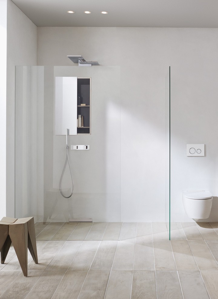 Geberit ONE bathroom with space-saving niche storage box in the shower Geberit ONE bathroom with space-saving niche storage box in the shower
