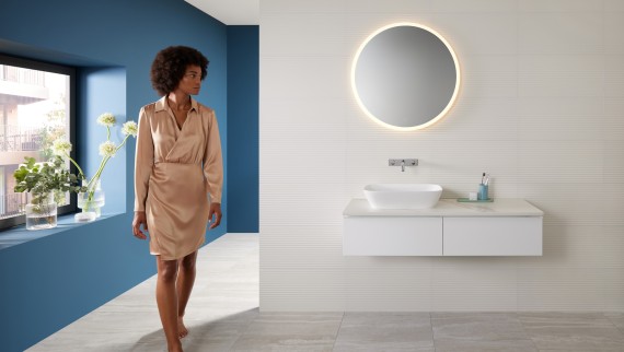 Mix & Match: Geberit ONE lay-on washbasin with iCon cabinet Mix & Match: Geberit ONE lay-on washbasin with iCon cabinet