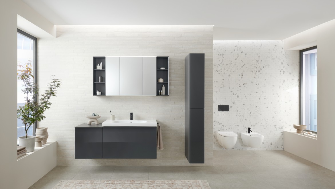 Geberit Acanto bathroom in lava glass