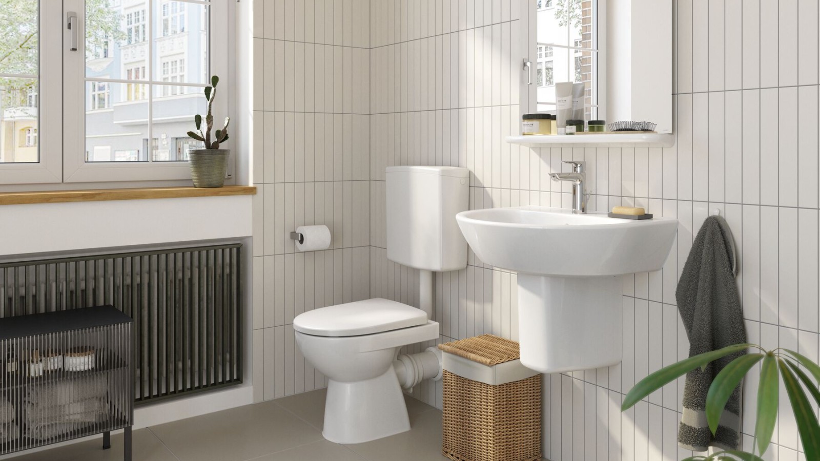 Geberit exposed cistern with dual flush Geberit exposed cistern with dual flush