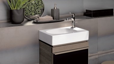 Small handrinse basin for guest bathroom from Geberit Citterio