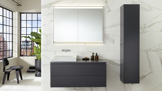 Geberit ONE black-and-white bathroom