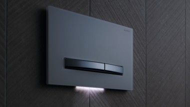 Geberit Sigma50 in white with orientation light Geberit Sigma50 in white with orientation light