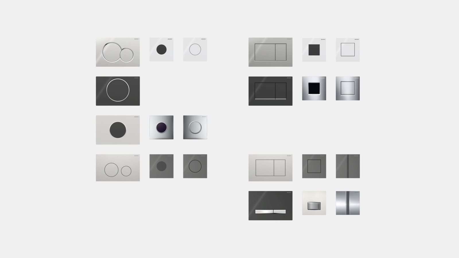 Geberit actuator plates and flush controls and cover plates