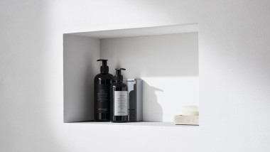 Geberit ONE shower solution with tileable niche storage box
