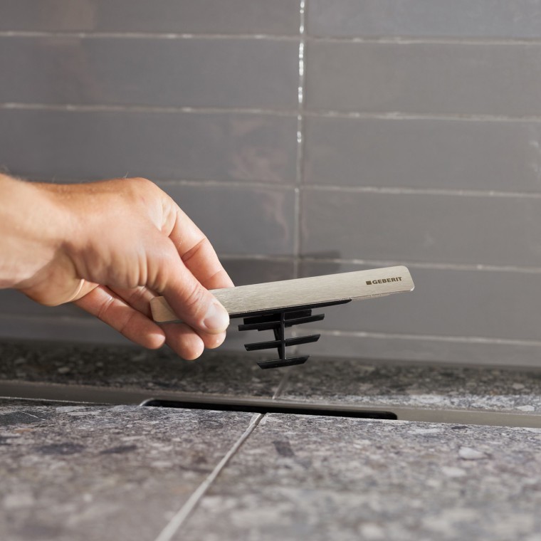 Geberit CleanLine30 shower channel with integrated Geberit comb insert