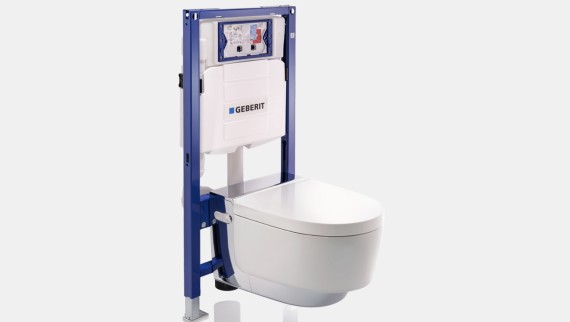 Geberit Duofix element for wall-hung WC with Geberit AquaClean Mera Geberit Duofix element for wall-hung WC with Geberit AquaClean Mera