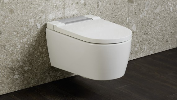 The Geberit AquaClean Sela is purist and elegant. The Geberit AquaClean Sela is purist and elegant.