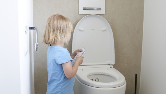 Shower toilets reduce the level of supervision required for children