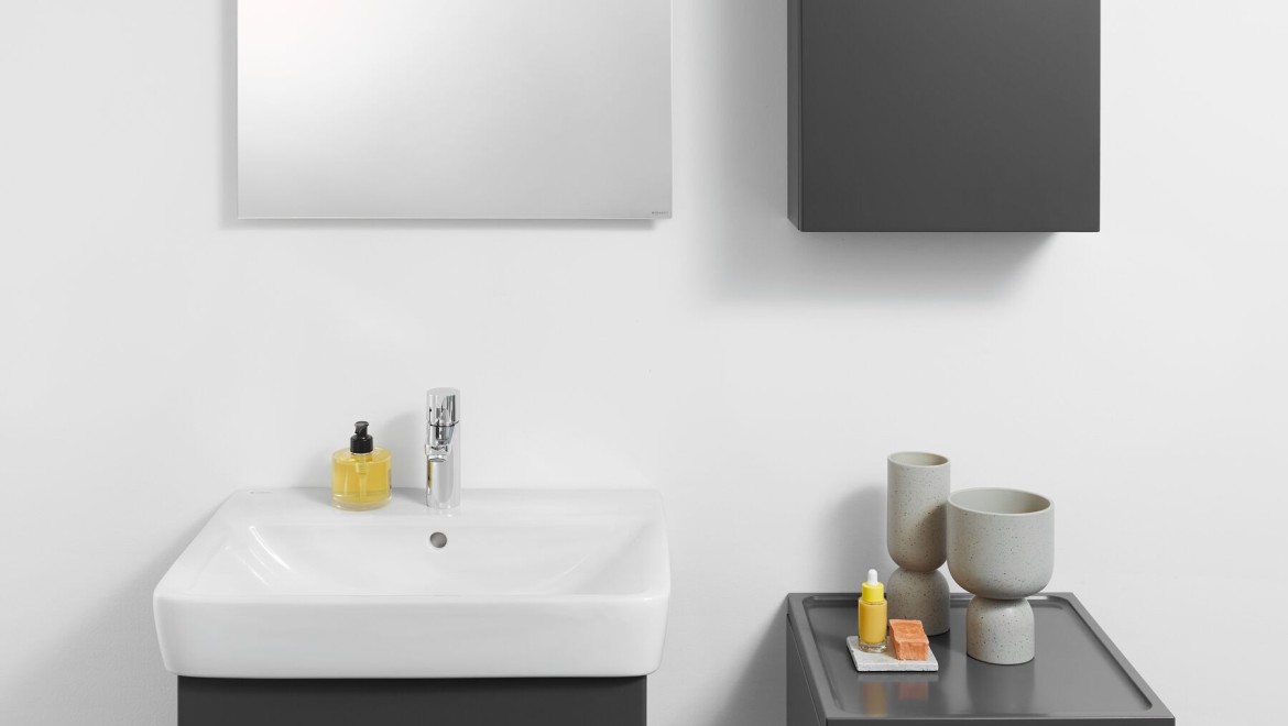 Option Basic mirror 60cm combined with Selnova bathroom series