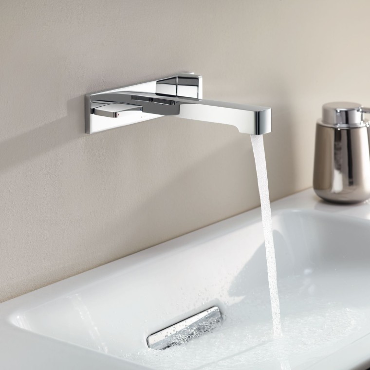 Geberit ONE wall-mounted tap for washbasins in a square design Geberit ONE wall-mounted tap for washbasins in a square design
