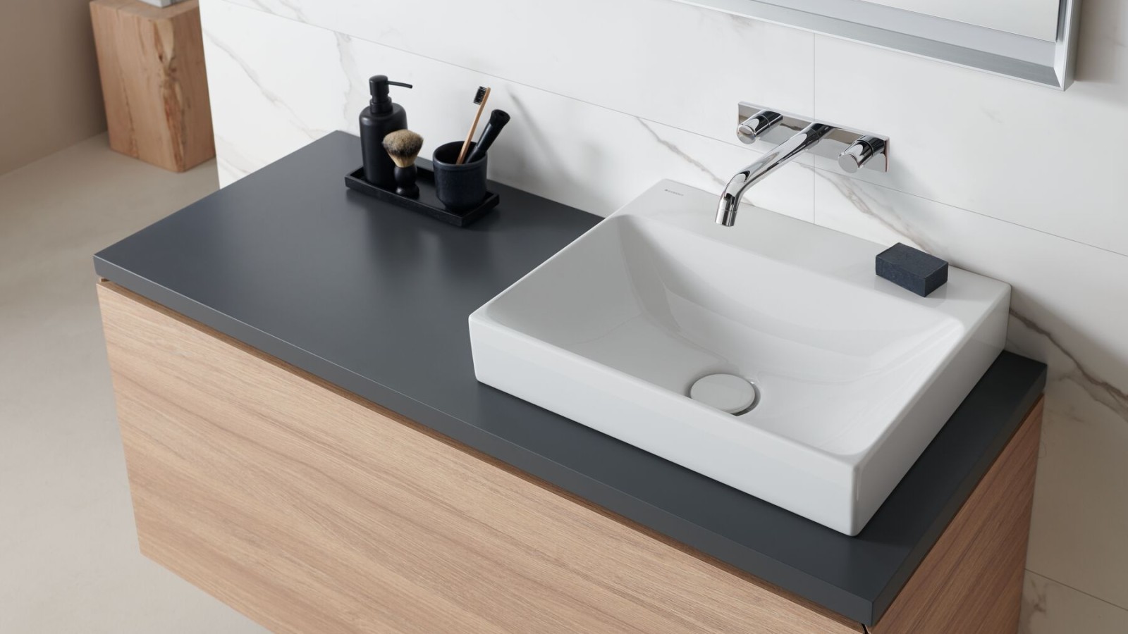 Geberit ONE lay-on washbasin with cabinet