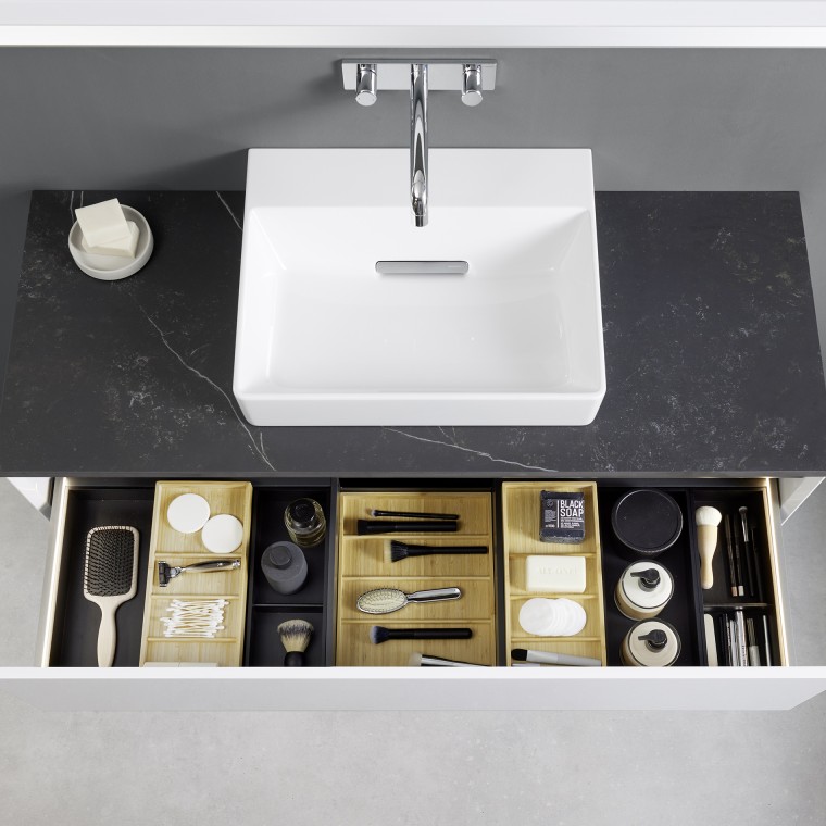 Geberit ONE open drawer with organisation system Geberit ONE open drawer with organisation system