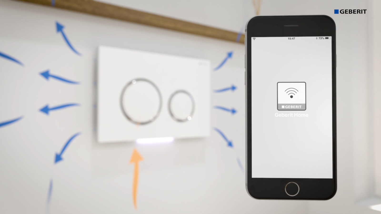 You can use the Geberit Home App to control the smart functions of Geberit DuoFresh