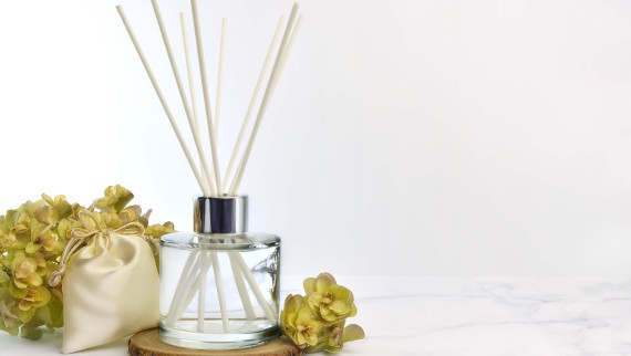 Scent sticks in a jar that provide a pleasant room fragrance Scent sticks in a jar that provide a pleasant room fragrance