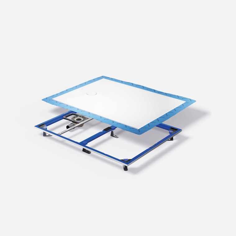 Geberit Duofix for shower and Geberit CleanFloor30 with pre-installed sealing fleece