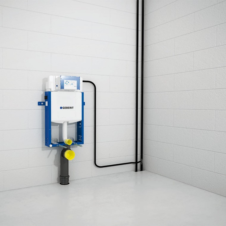 Connection of Geberit Kombifix element with inlets and drains Connection of Geberit Kombifix element with inlets and drains