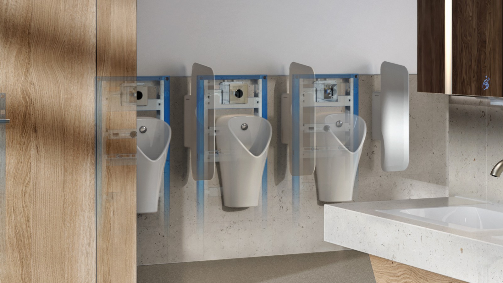 Geberit urinal system in the standard product range