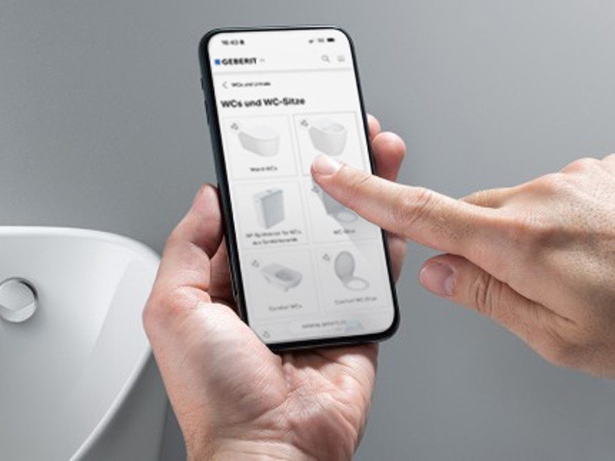 Screenshot Geberit Produktkatalog