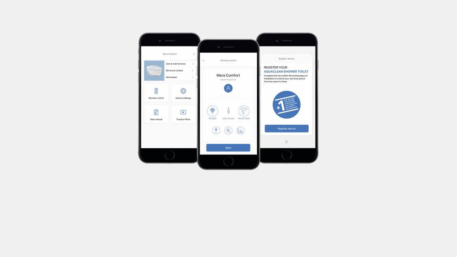 Geberit Home display pages