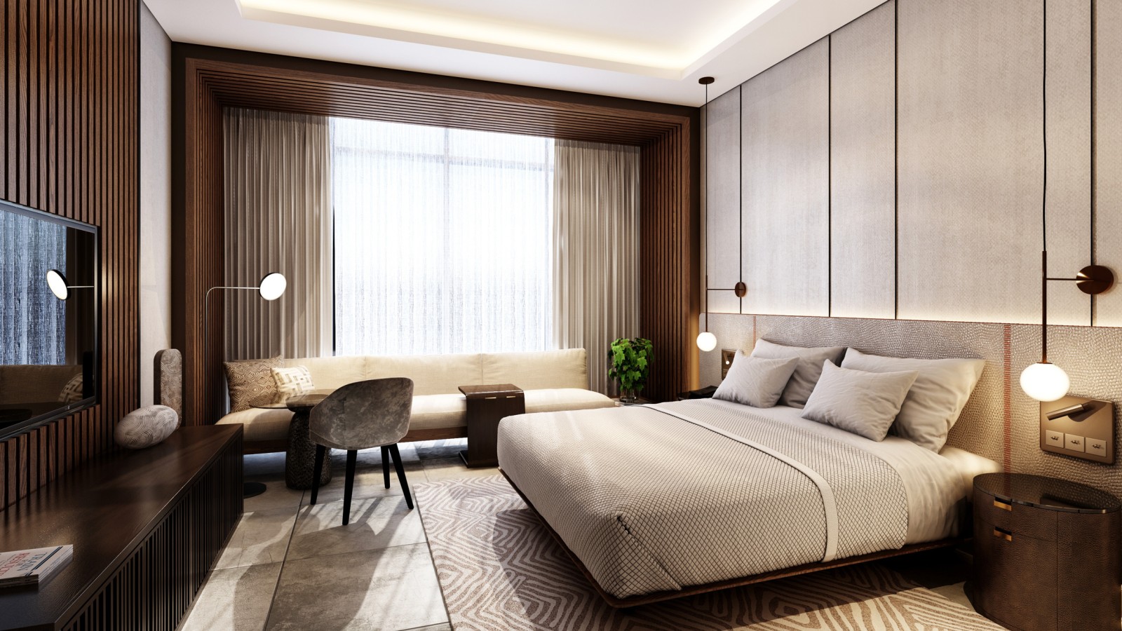 The hotel rooms are simple, modern – and equipped with various Geberit products (© MMAC Dubai)