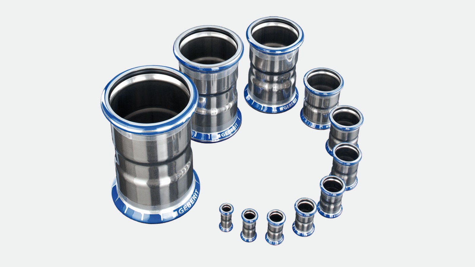 Dimensions of the Geberit Mapress Stainless Steel pressfittings
