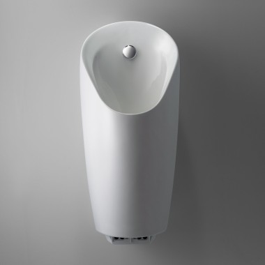 The slim and compact Geberit Preda ceramic appliance with integrated urinal flush control The slim and compact Geberit Preda ceramic appliance with integrated urinal flush control