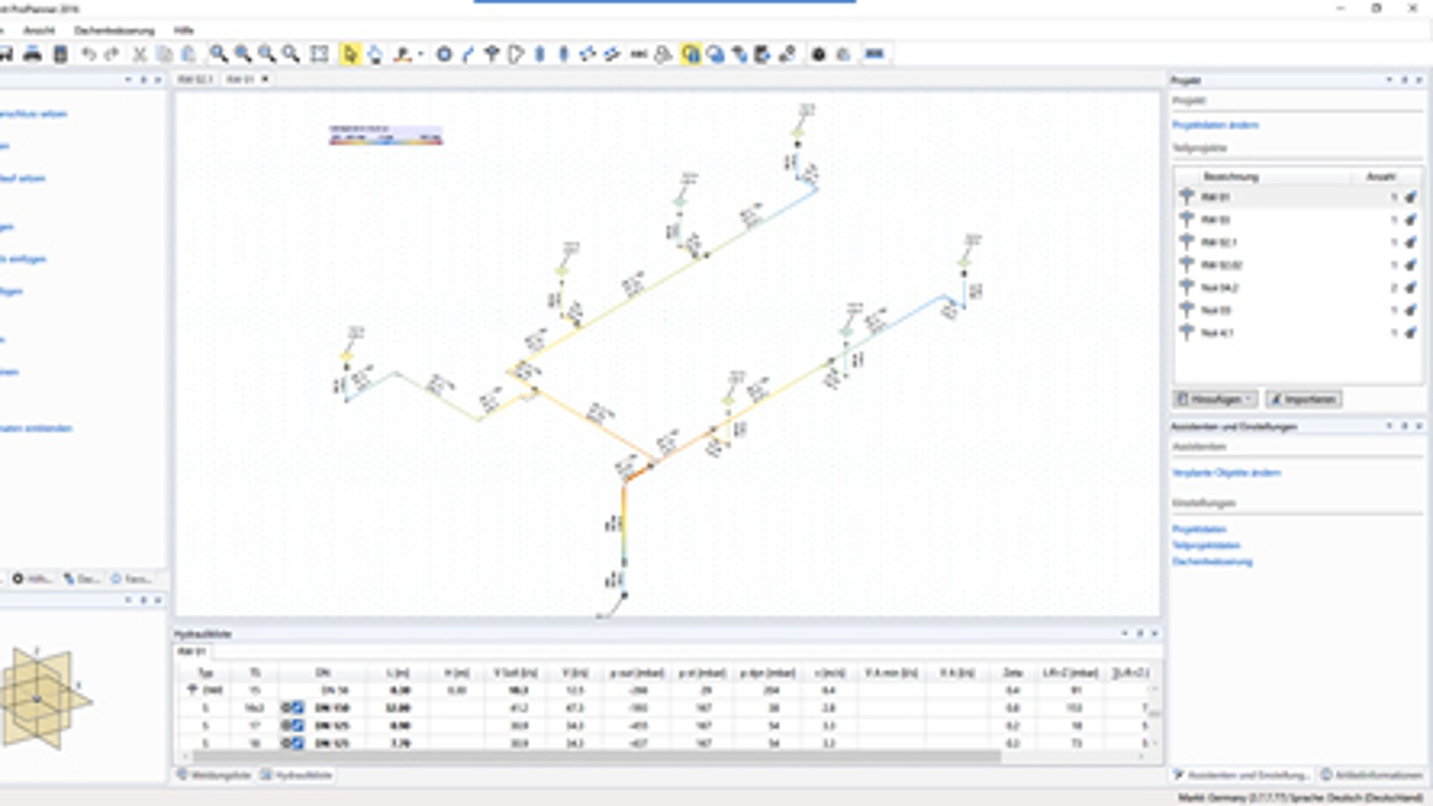 Calculating Pluvia roof drainage in Geberit ProPlanner