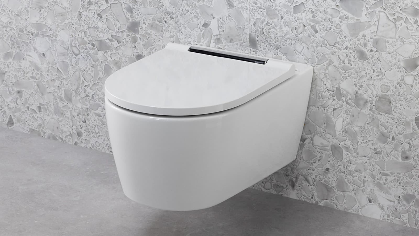 Wall-hung toilet from the Geberit ONE bathroom series Wall-hung toilet from the Geberit ONE bathroom series