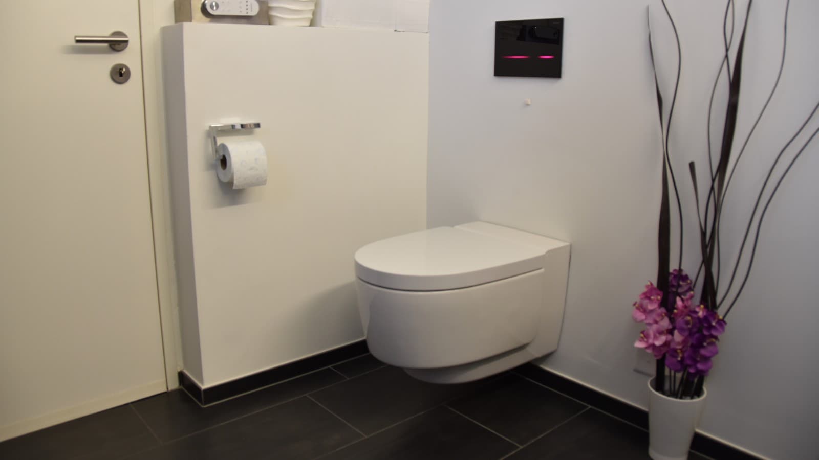 Bathroom after renovation with various Geberit products Bathroom after renovation with various Geberit products