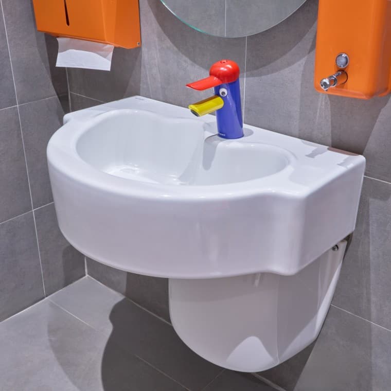 Products from the Geberit Bambini line are used for children. (© Oğuzhan Kasar) Products from the Geberit Bambini line are used for children. (© Oğuzhan Kasar)