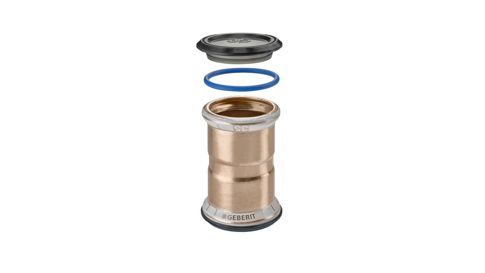 Geberit Mapress Copper, FKM, blue: for use with oil-containing media